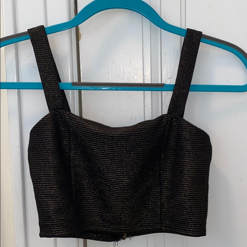 GAB & KATE Gold Glitter Top